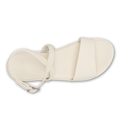 OluKai Women | Tiare Wrap Women’s Leather Sandals - White Sand