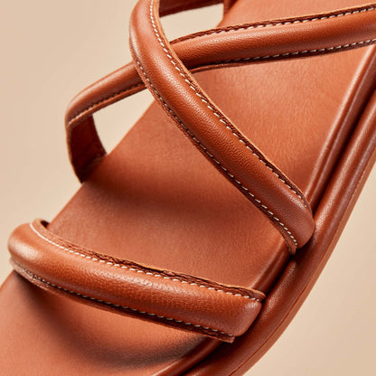 OluKai Women | Tiare Strappy Women’s Leather Sandals - Fox
