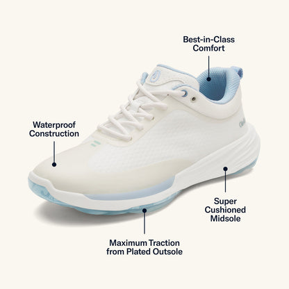 OluKai Women | Mākena Women’s Waterproof Golf Shoes - Bright White